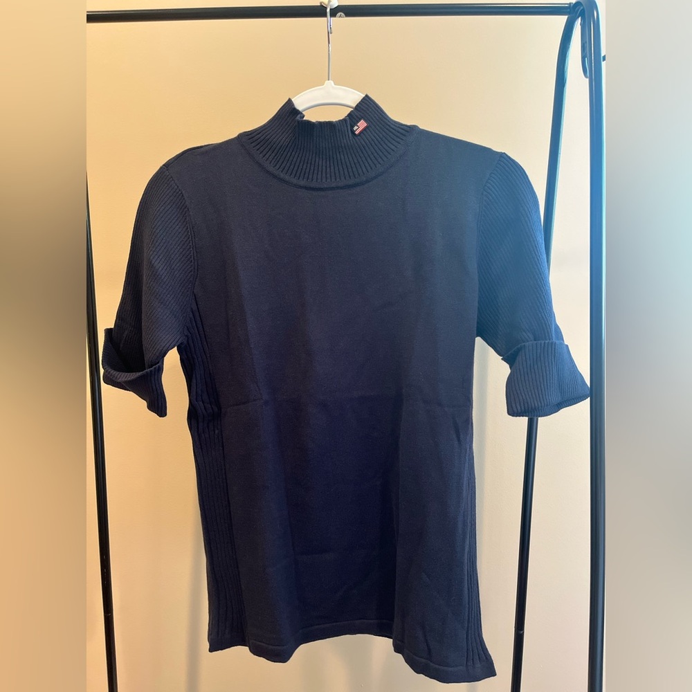 Ralph Lauren Polo Jeans Navy blue Sweater Woman’s size Large NWT 100% Cotton